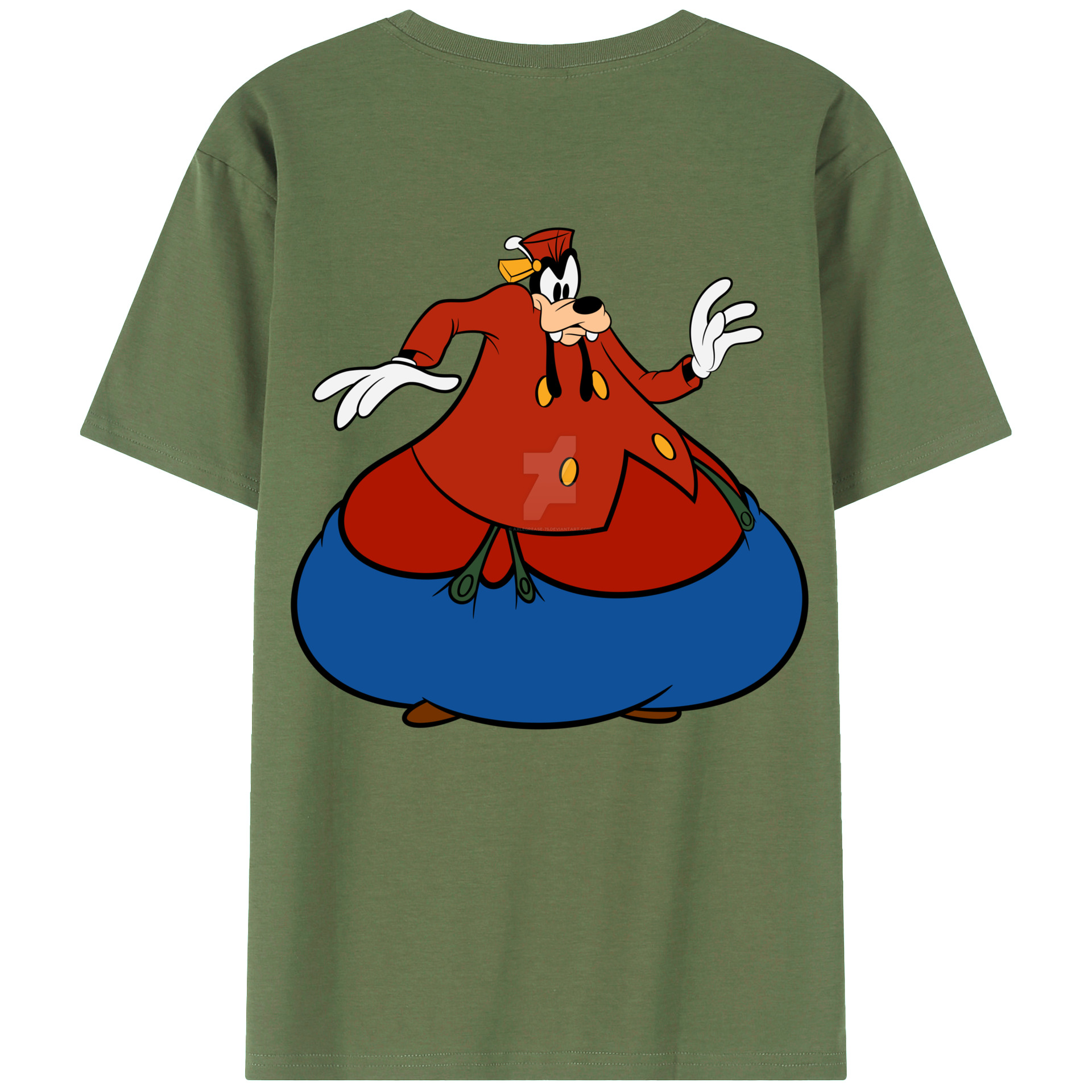 ミッキーマウス Mickey Mouse 綿100％ メンズ半袖Tシャツ（バックプリント） 通気性
